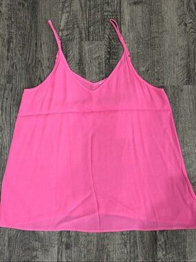 Women’s Pink V-Neck Spaghetti Strap Tank Top